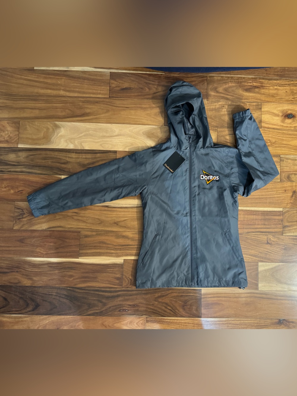 NWT Dunbrooke DORITOS Slate Gray Hooded Trench Coat